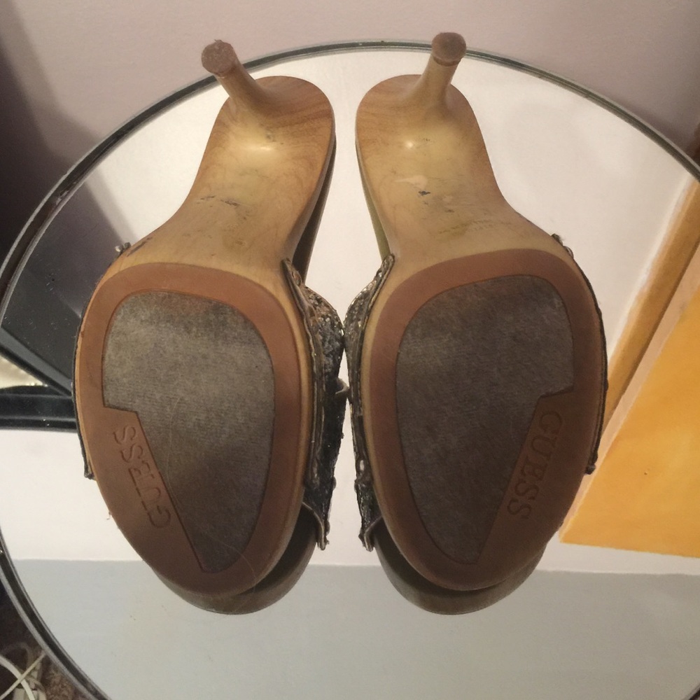 GUESS glitter slip on heels mules - Picture 3 of 6